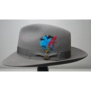 Biltmore Steel Grey Felt Fedora 7 7/8 / 63 "The Avenue" NIB